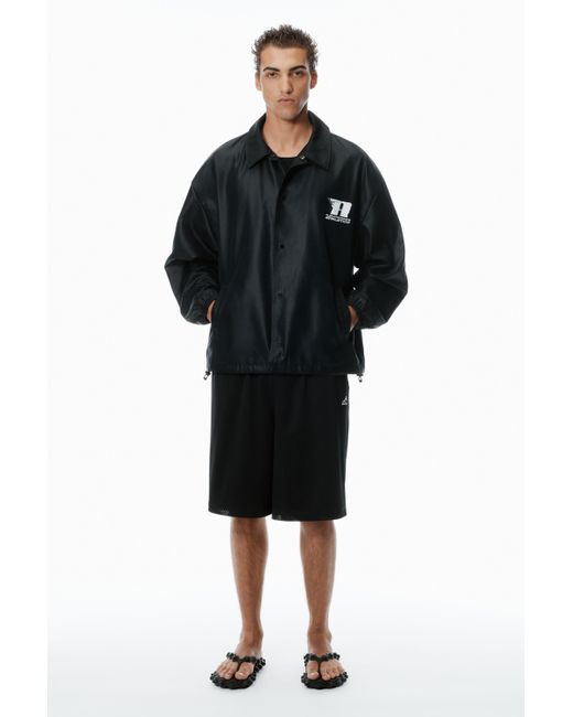 Alexander Wang Black Unisex Canvas Coach Jacket