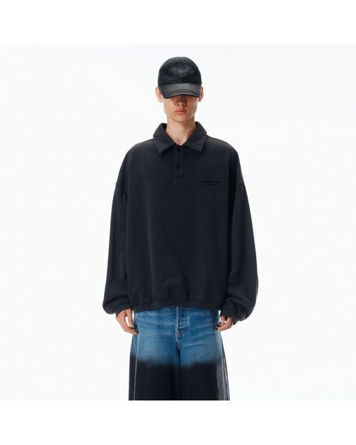 Alexander Wang Blue Long Sleeve Polo for men