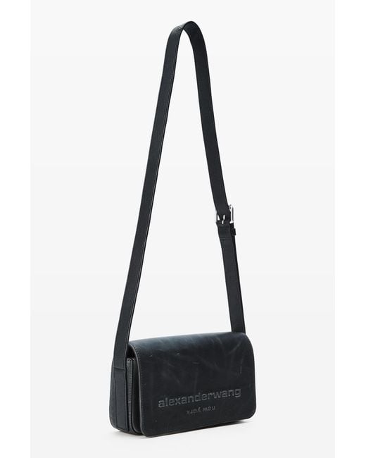 Alexander Wang Black Punch Flap Crossbody