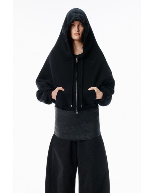 Alexander Wang Blue Black Veil Zip-up Hoodie