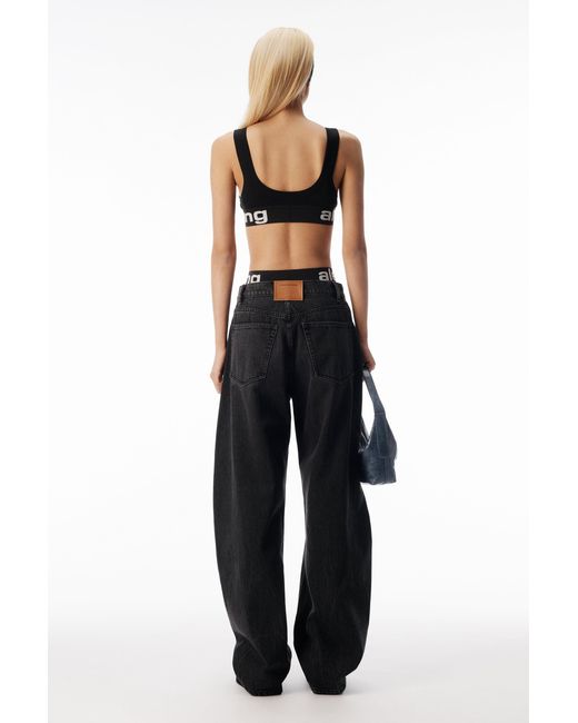 Alexander Wang Black Blow-Up Jeans With Logo Bike Short Waistband