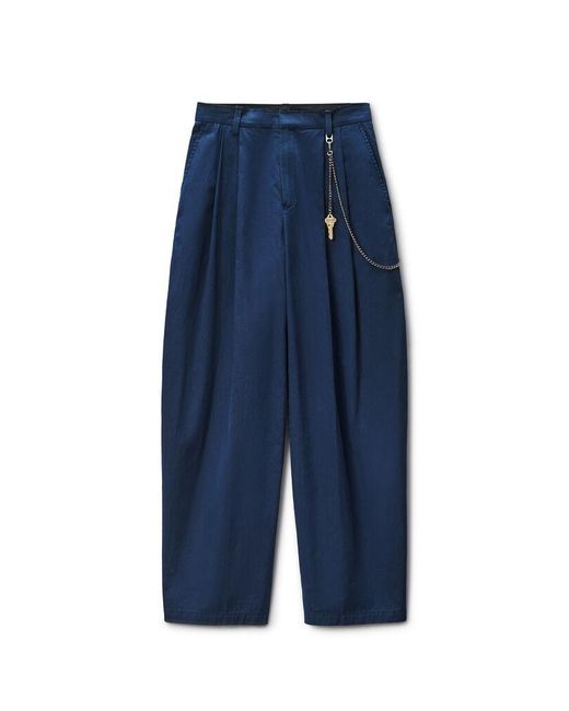 Alexander Wang Blue Cotton-Blend Balloon-Leg Pants