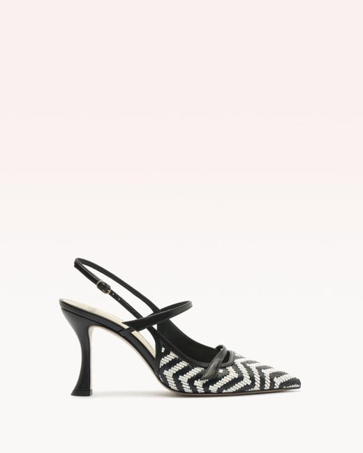 Alexandre Birman White Tita Raffia Zig 85