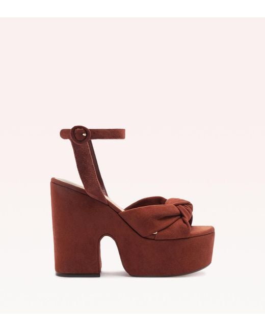 Alexandre Birman Red Sofia Platform Brickwood