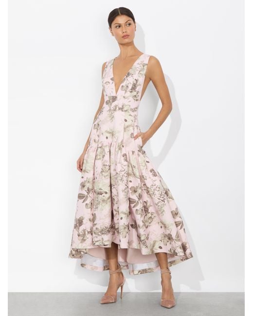 ALICE+OLIVIA ストラクチャード 花柄ドレス LILA Lila Structured Maxi Dress In Hamptons Floral | Alice + Olivia