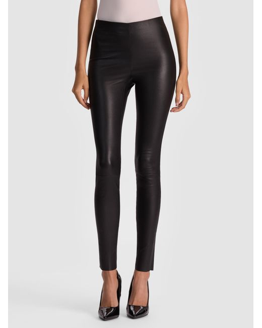 Alice + Olivia Black Lennox Leather Legging