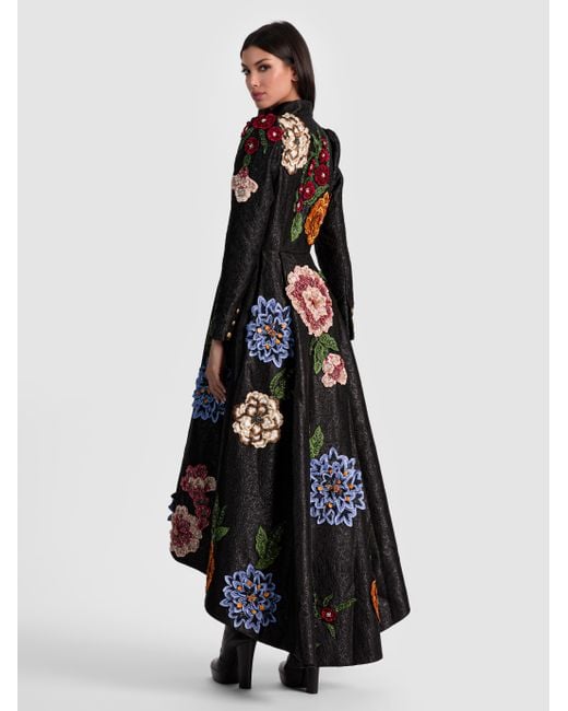 Alice + Olivia White Renata Embellished Maxi Coat