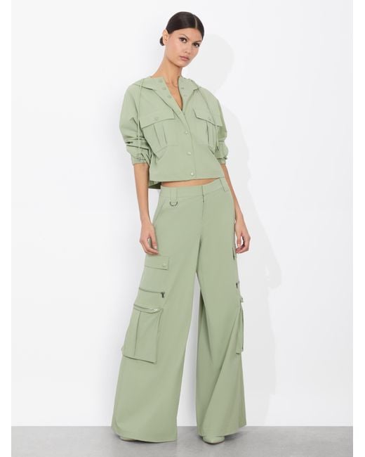 Alice + Olivia Green Sara Cargo Pant
