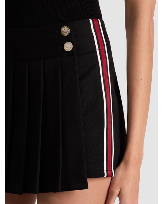 Alice + Olivia Black Noah Skort With Side Stripe