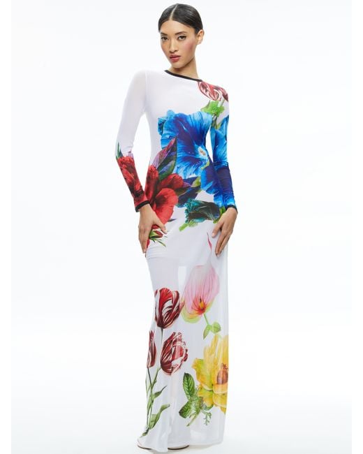 【Alice+Olivia】DELORA リバーシブル スリット マキシドレス 0400022621086?wid=900