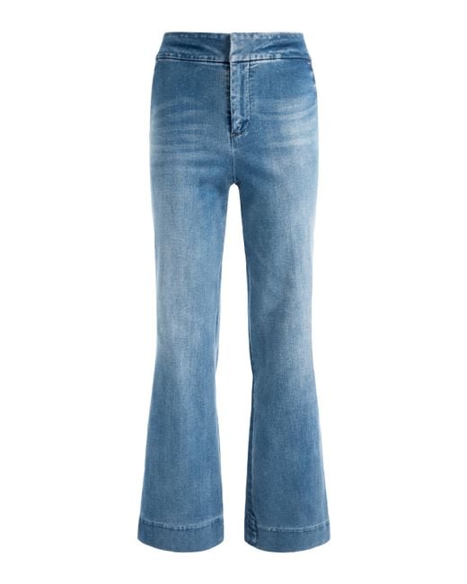 【Alice+Olivia】クイン キック フレア ジーンズ Quinn Kick Flare Jean In Livia Vintage Blue | Alice + Olivia