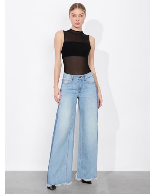 Alice + Olivia Black Bandeau Sleeveless Bodysuit