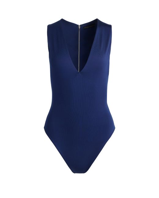 Alice + Olivia Blue Olea Bodysuit