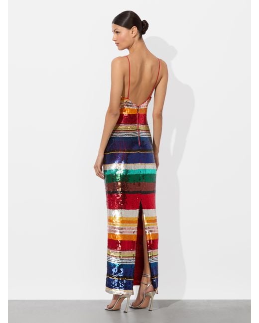 Alice + Olivia Artea Embellished Maxi Dress in White | Lyst