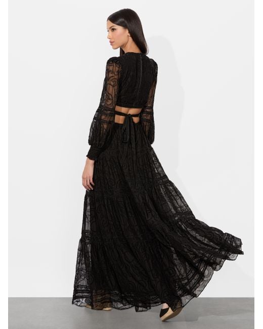 Alice + Olivia Patrica Tiered Dress in Black | Lyst