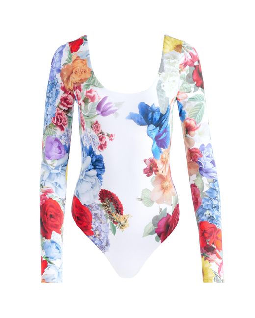 Alice + Olivia White Rhys Ballet Bodysuit