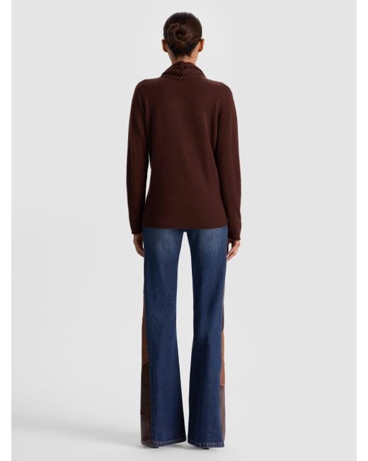Alice + Olivia Blue Jules Draped Pullover