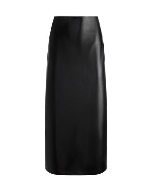 Alice + Olivia Black Maeve Vegan Midi Skirt