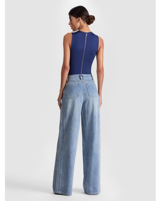 Alice + Olivia Blue Olea Bodysuit