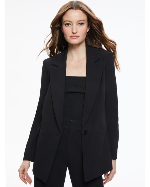 Alice + Olivia Black Denny Boyfriend Blazer