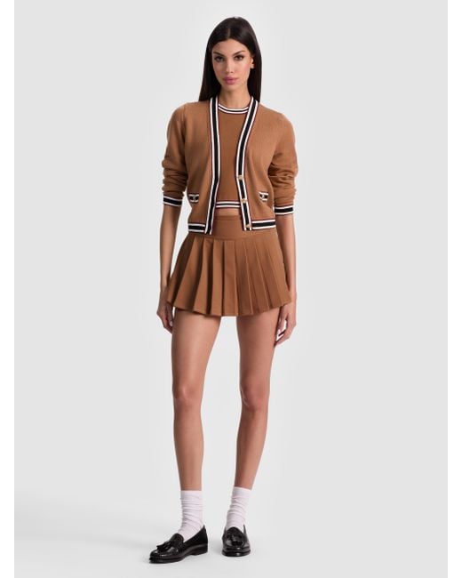 Alice + Olivia Brown Kingsley Cardigan