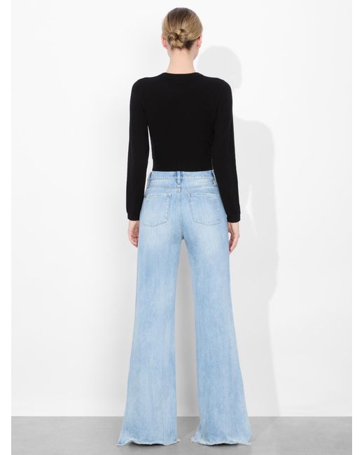 Alice + Olivia Blue Weezy Slit Jean