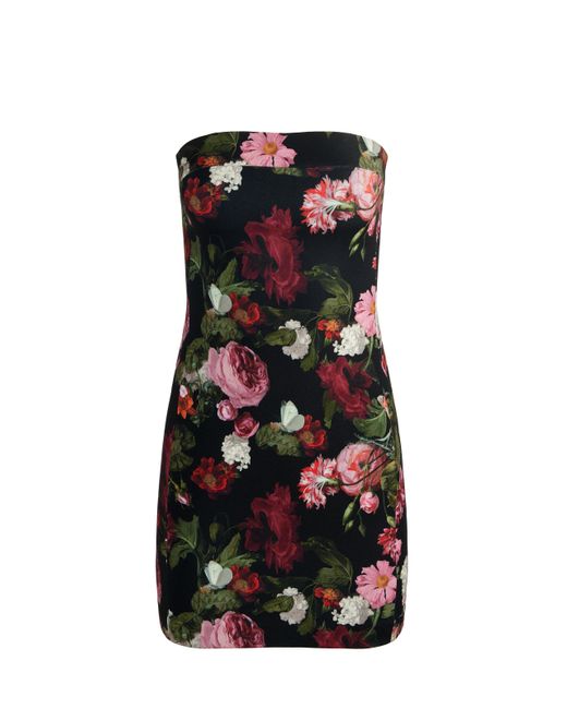 kelly mini dress black Grace Kelly Contrast Off-Shoulder Mini Dress Black