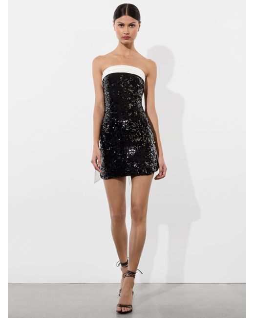 Alice + Olivia Sibella Bow Back Dress in Black | Lyst Alice + Olivia Sibella Bow Back Dress in Black | Lyst