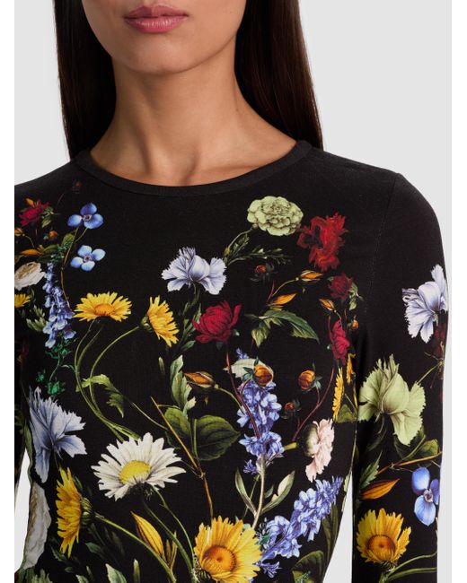 Alice + Olivia Multicolor Olea Long Sleeve Bodysuit