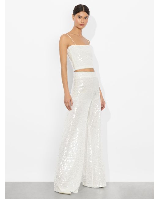 Alice + Olivia White Ceresi Embellished Top