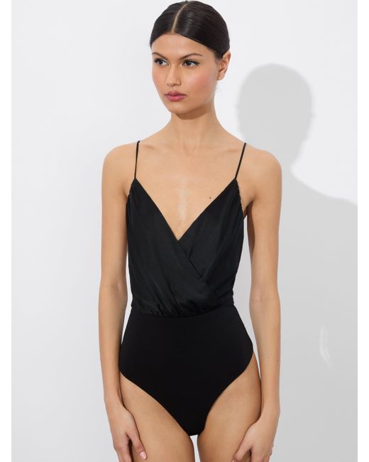 Alice + Olivia Black Callie Tank Bodysuit
