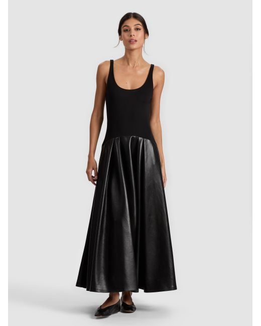 Alice + Olivia Adley Drop Waist Vegan Dress in White | Lyst
