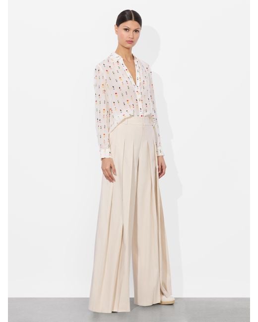 Alice + Olivia Natural Eloise Button Down Blouse