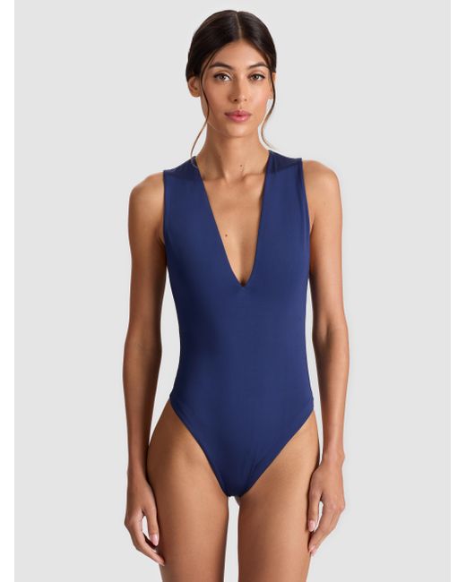 Alice + Olivia Blue Olea Bodysuit