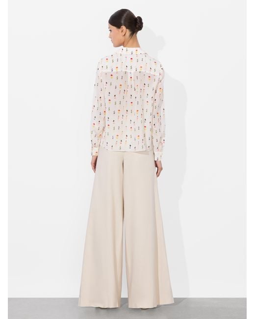 Alice + Olivia Natural Eloise Button Down Blouse