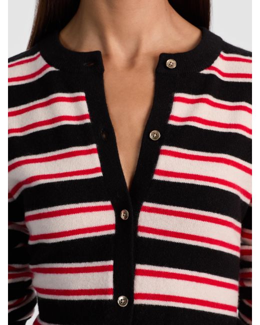 Alice + Olivia Blue Dollie Cashmere Cardigan