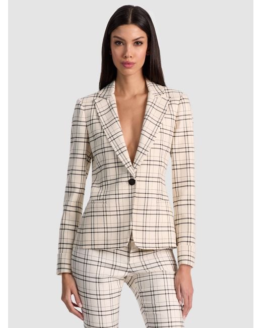Alice + Olivia Natural Ryder Slim Blazer