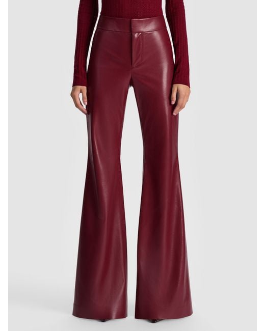 Alice + Olivia Red Andrew Vegan Pant