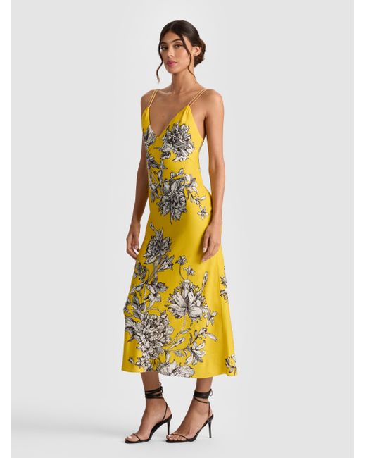Alice + Olivia Metallic Kiro Midi Dress