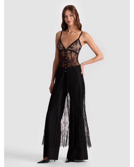 Alice + Olivia White Melodie Lace Maxi Top