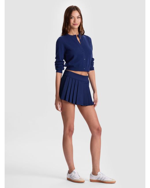 Alice + Olivia Blue Dollie Cashmere Cardigan