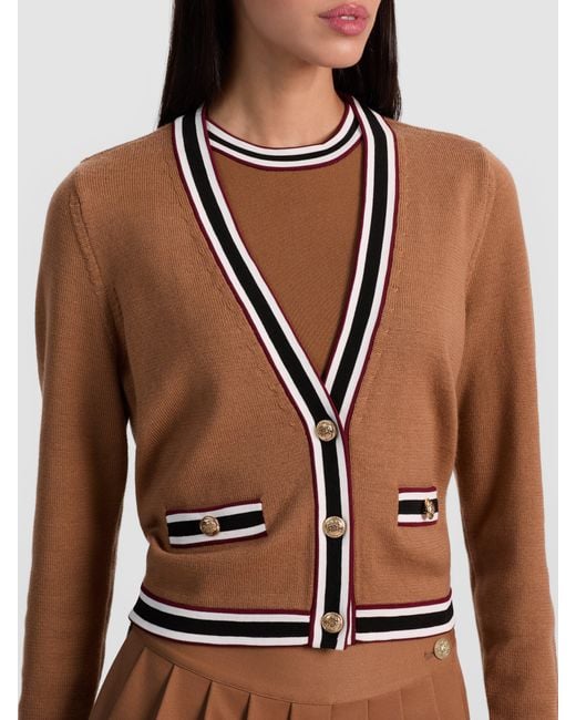 Alice + Olivia Brown Kingsley Cardigan