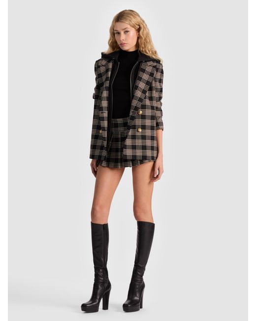 Alice + Olivia Black Jordan Blazer With Removable Hoodie