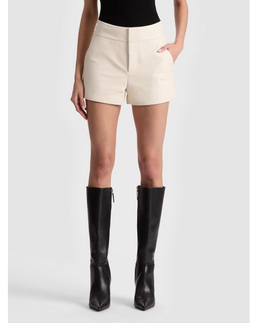 Alice + Olivia Natural Cady Leather Short