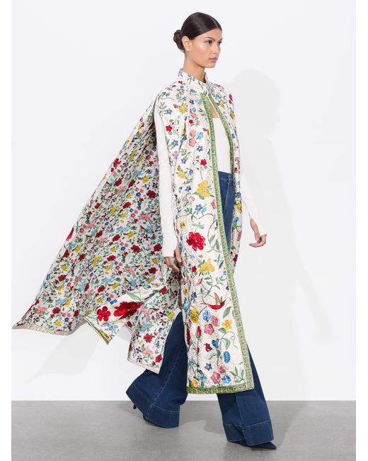 Alice + Olivia Blue Soila Maxi Cape
