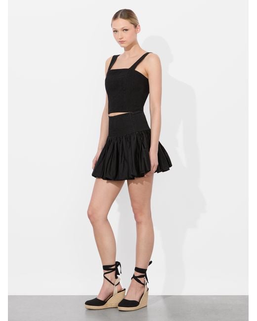 Alice + Olivia Black Arden Drop Waist Mini Skirt