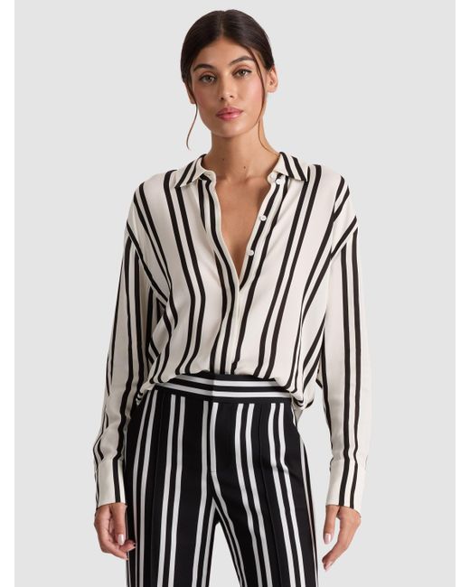 Alice + Olivia White Dimitra Button Down
