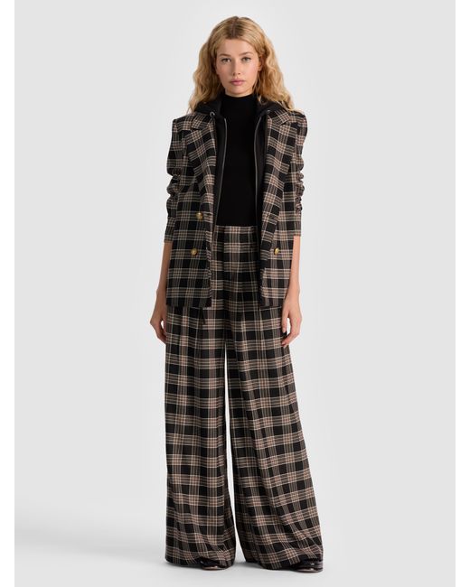 Alice + Olivia Black Jordan Blazer With Removable Hoodie