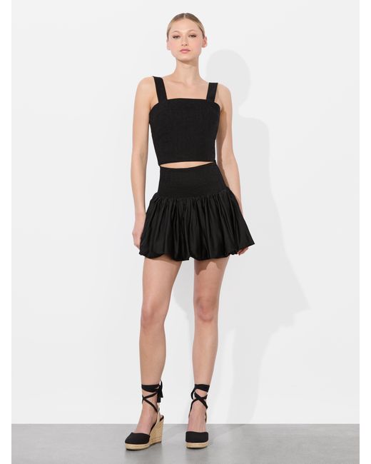 Alice + Olivia Black Arden Drop Waist Mini Skirt
