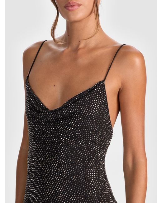 alice and olivia black slip dress Ambessa Embellished Organza Mini Dress for Women in Black, Size: 10, by LoveShackFancy main image 1